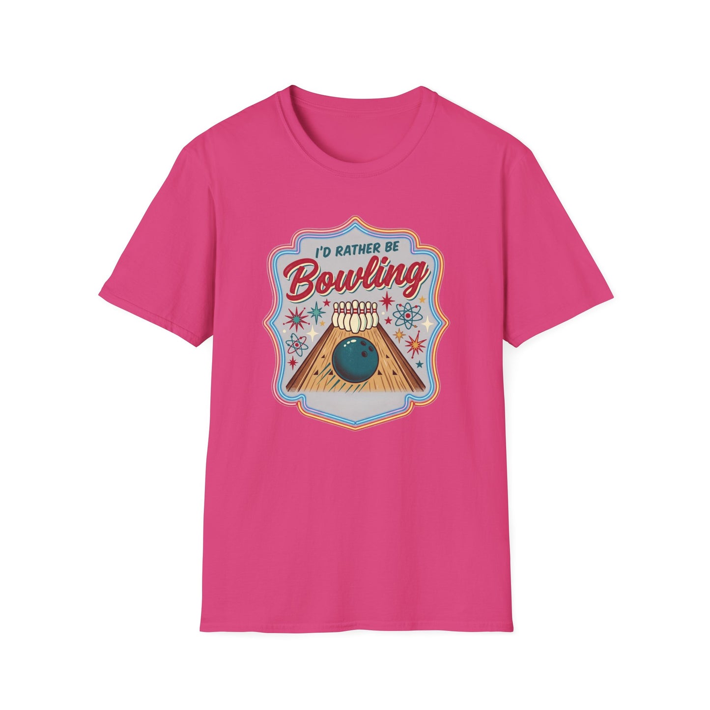 I'd rather be bowling retro T-Shirt