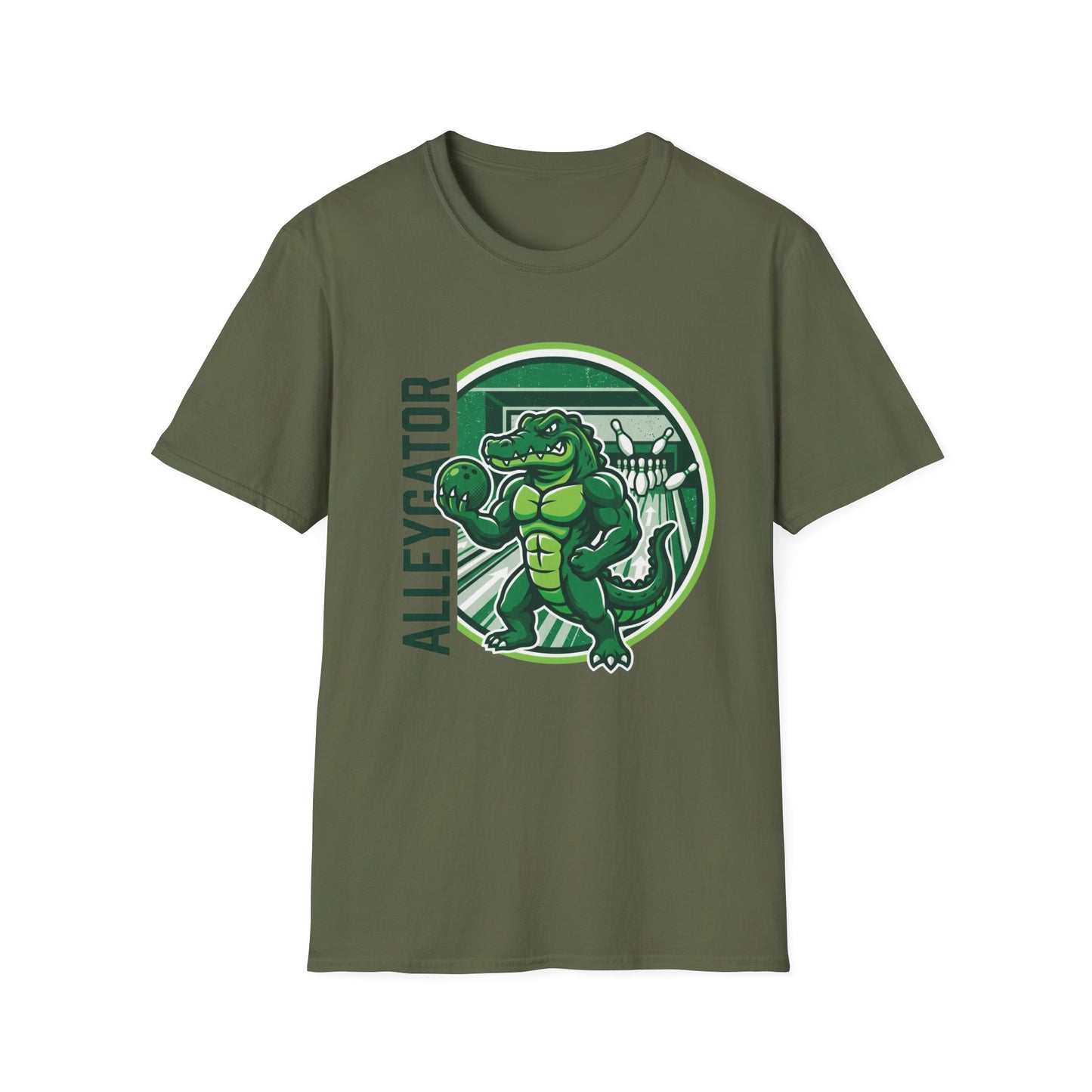 Alleygator side text T-Shirt