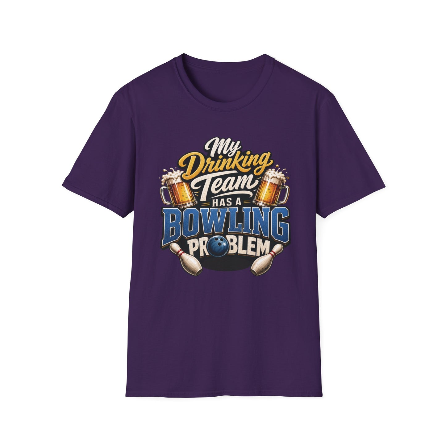 My drinking team has a bowling problem retro T-Shirt