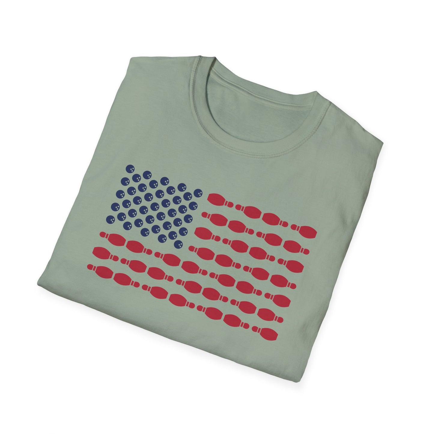 Bowling USA flag balls and pins T-Shirt