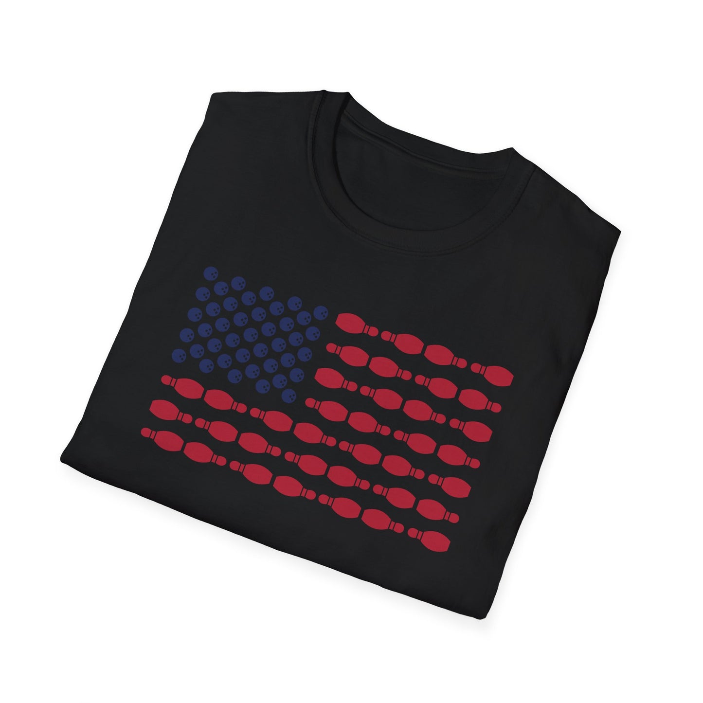 Bowling USA flag balls and pins T-Shirt
