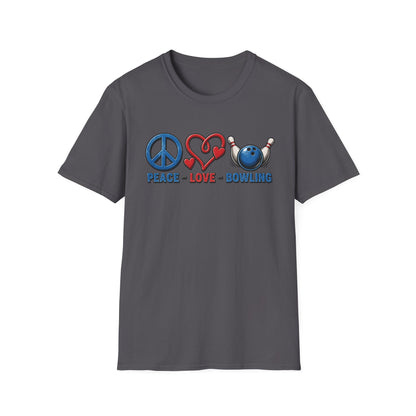 Peace, Love, Bowling T-Shirt