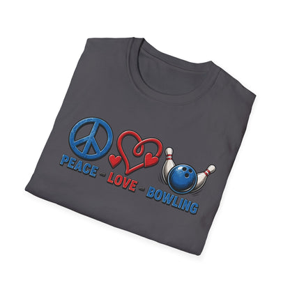 Peace, Love, Bowling T-Shirt