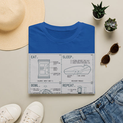 Technical eat, sleep, bowl, repeat chart T-Shirt