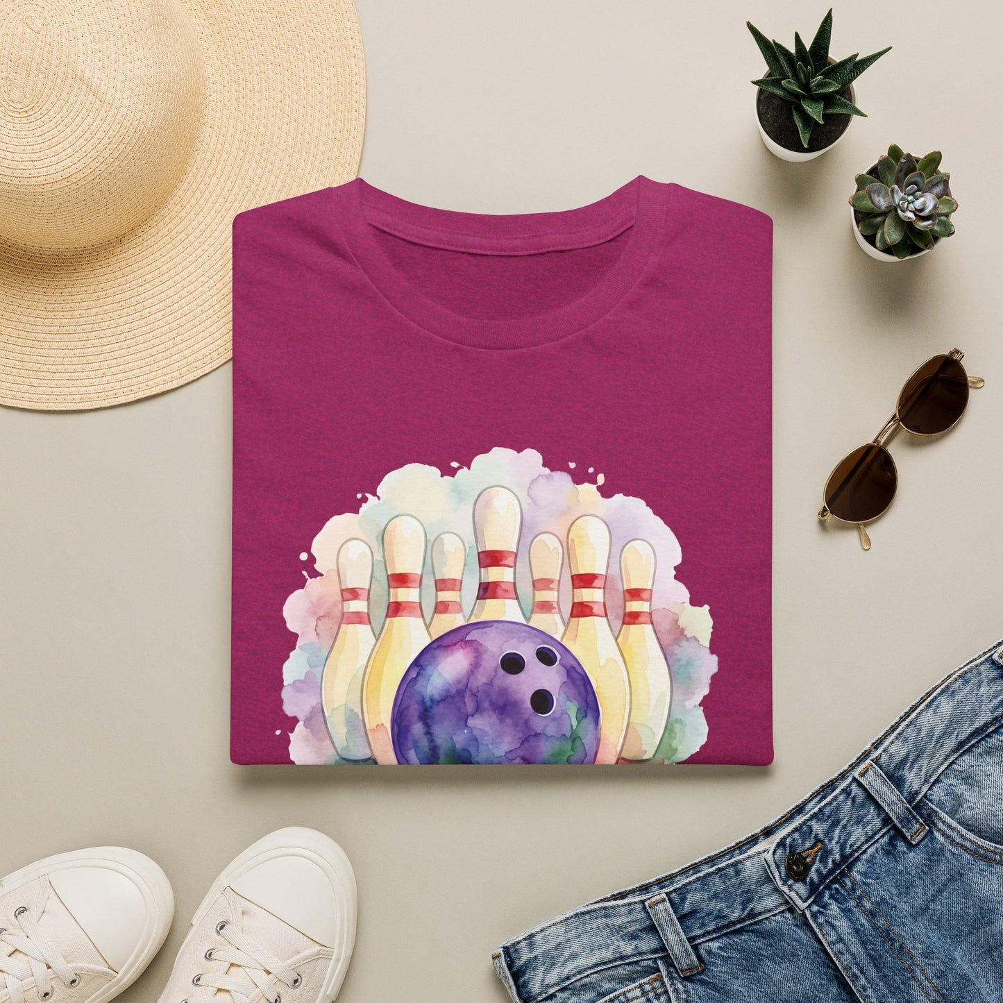 Watercolor cute bowling T-Shirt