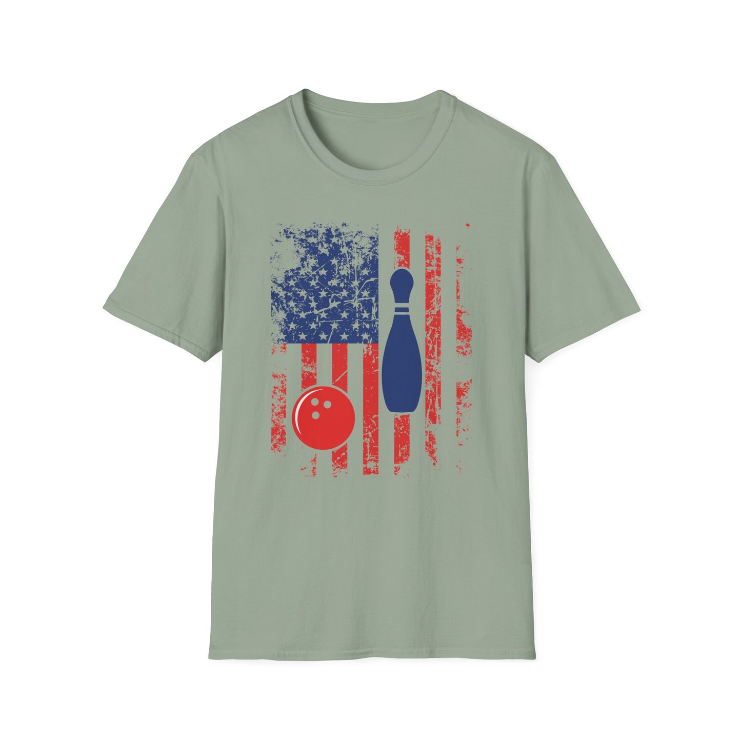 Bowling USA flag color design T-Shirt