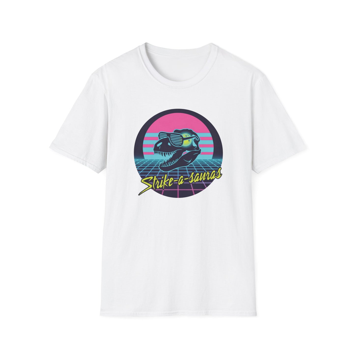 Strike-a-sauras vaporwave bowling T-Shirt