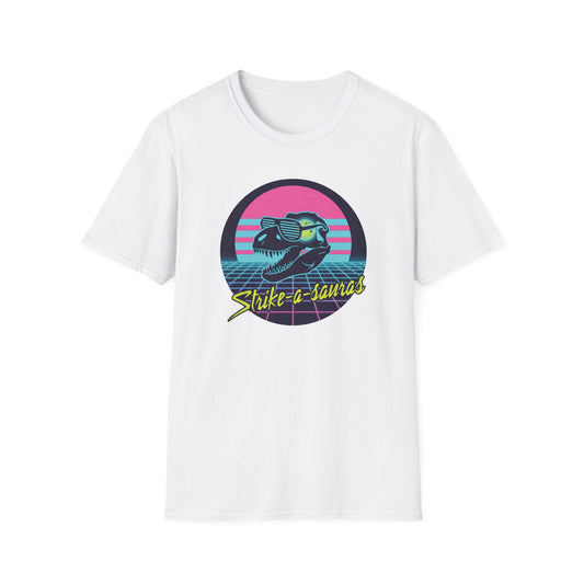 Strike-a-sauras vaporwave bowling T-Shirt