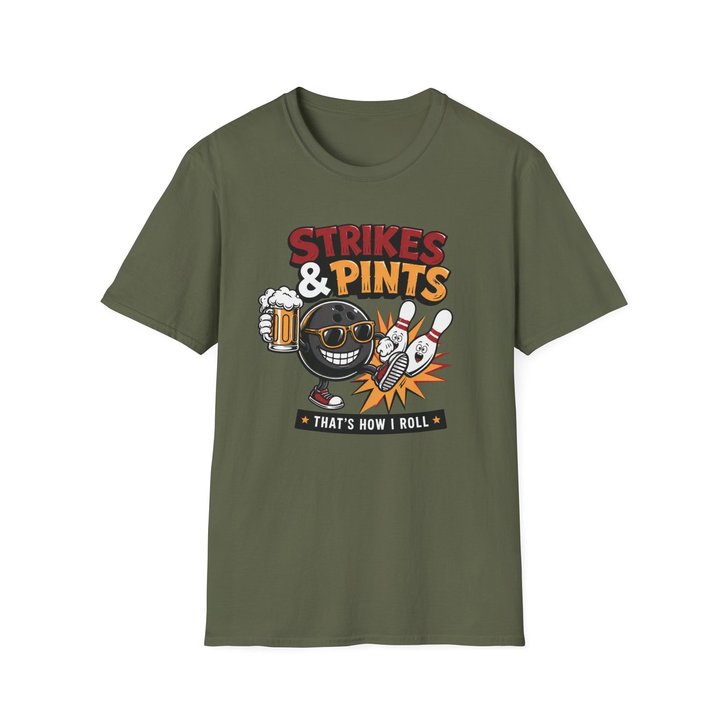 Strikes and Pints funny T-Shirt