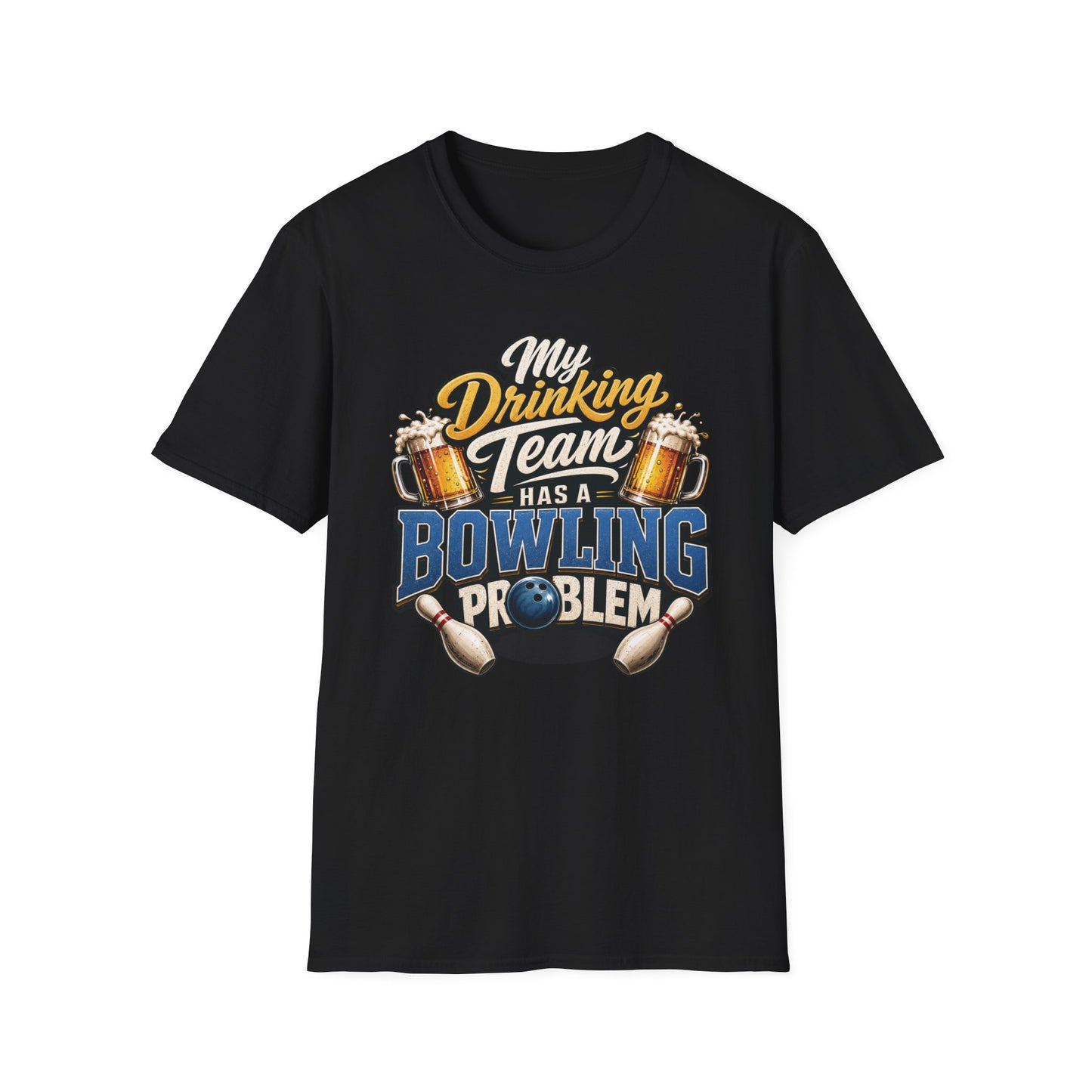 My drinking team has a bowling problem retro T-Shirt