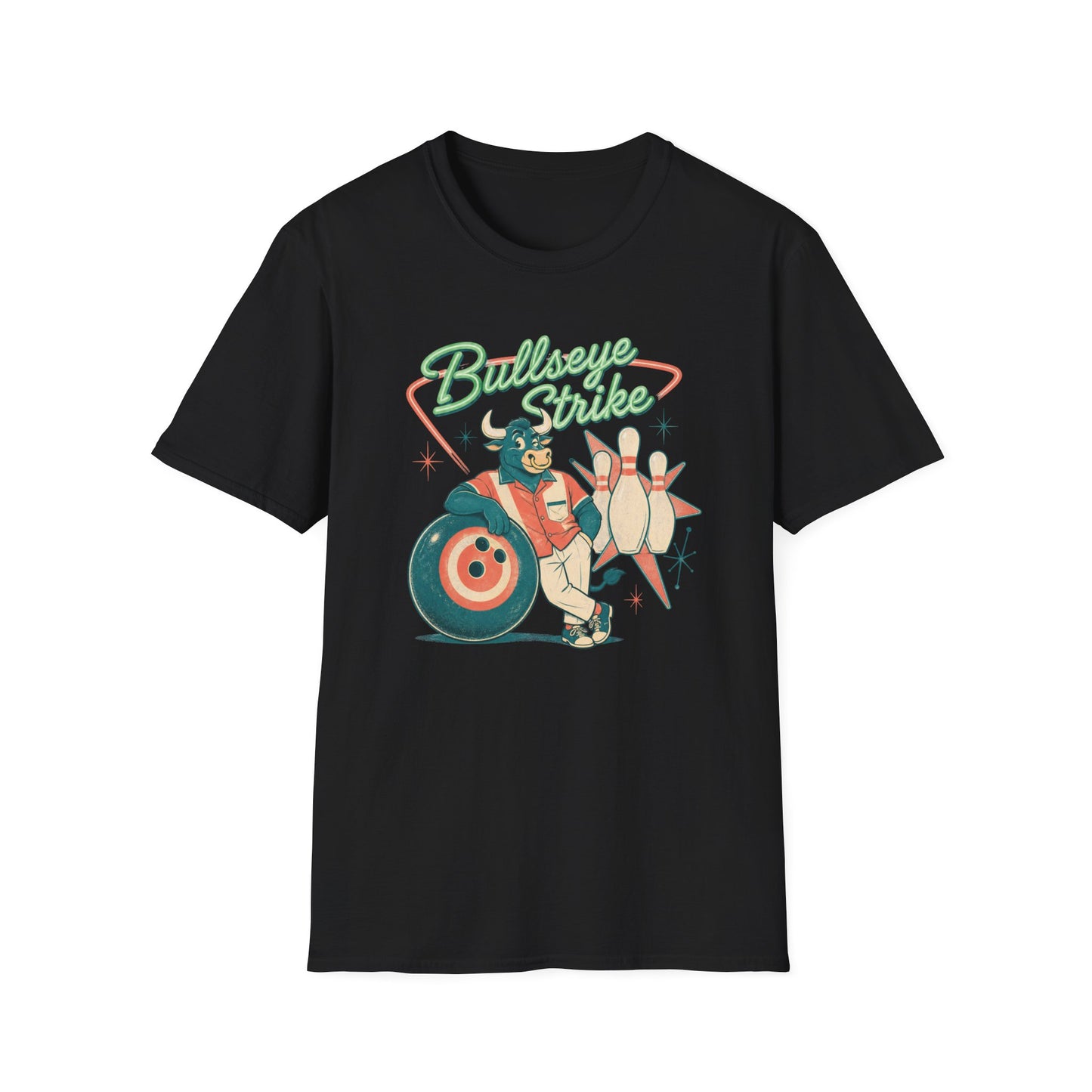 Bullseye strike retro bowling T-Shirt