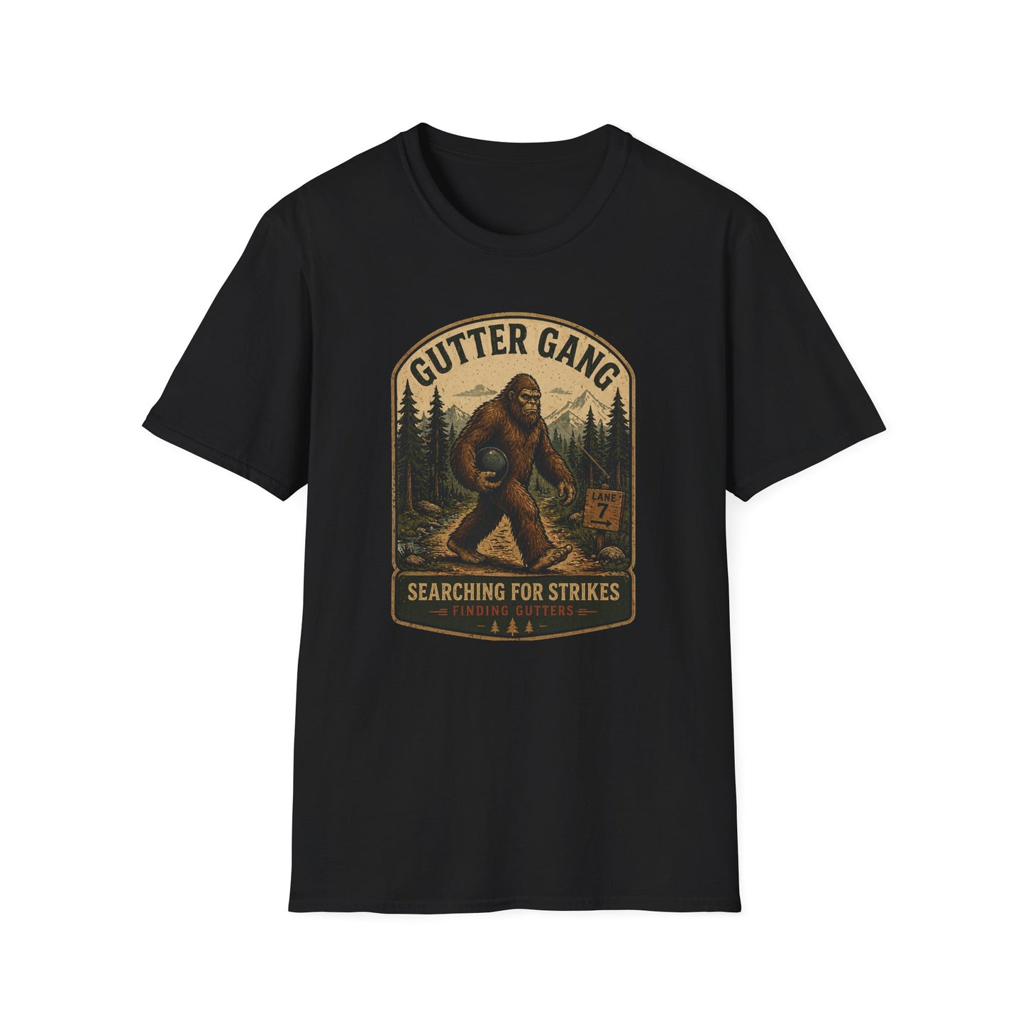 Sasquatch funny bowling T-Shirt