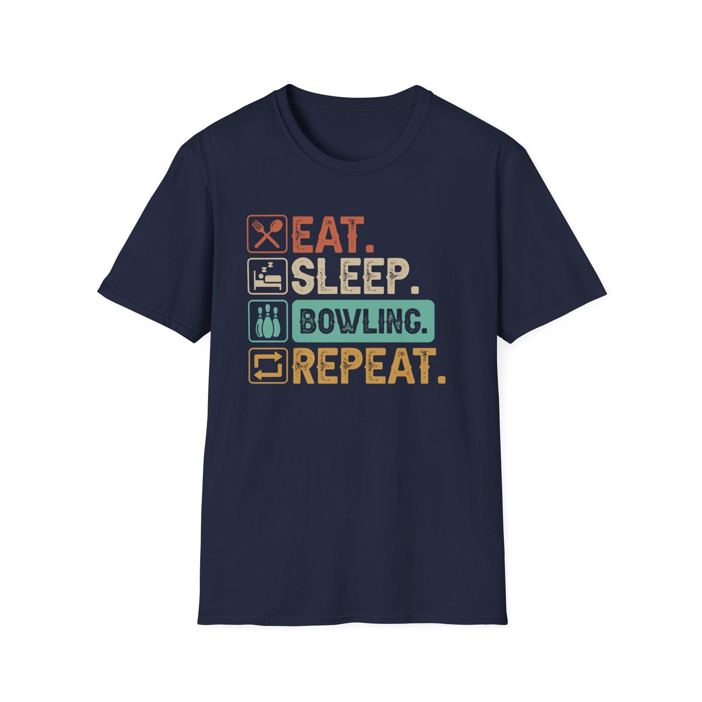 Eat. Sleep. Bowling. Repeat. graphic T-Shirt