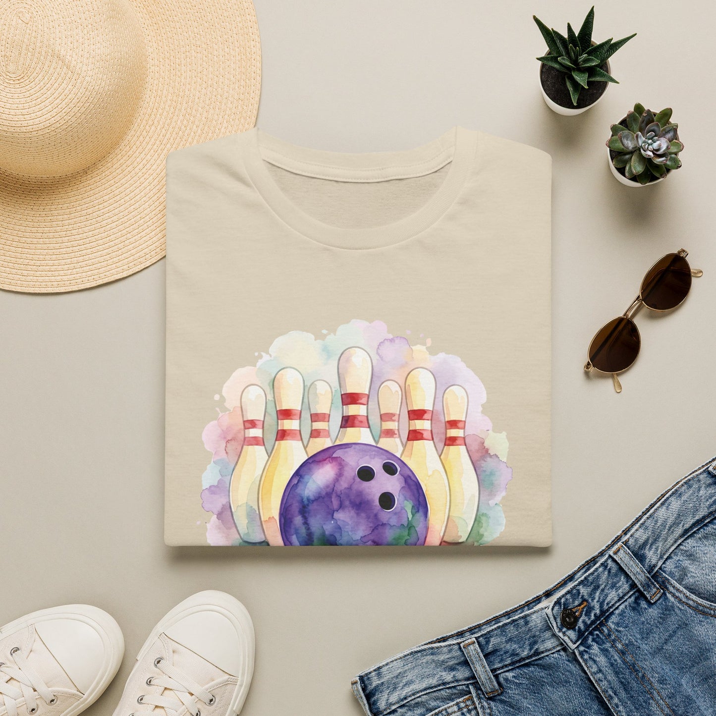 Watercolor cute bowling T-Shirt