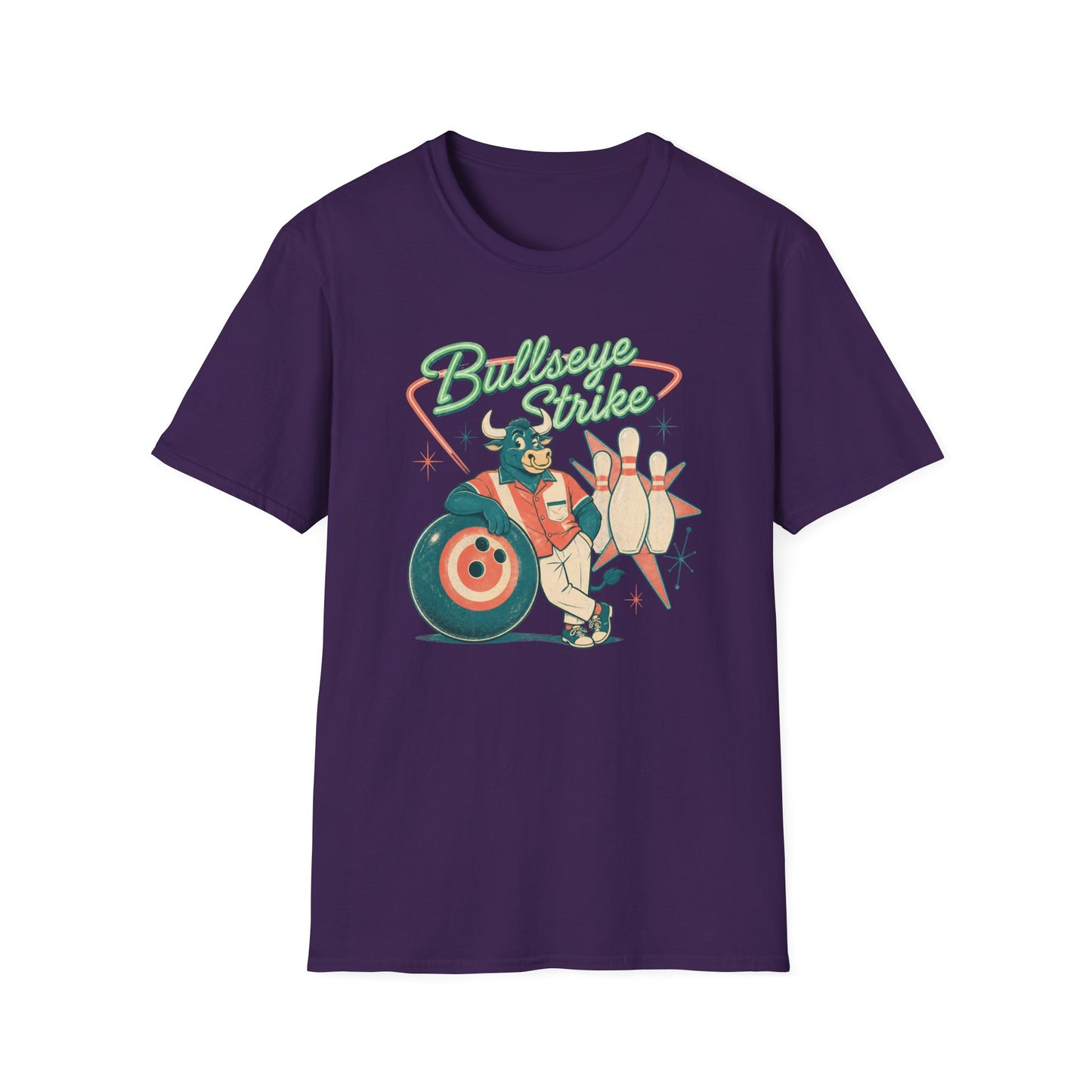 Bullseye strike retro bowling T-Shirt