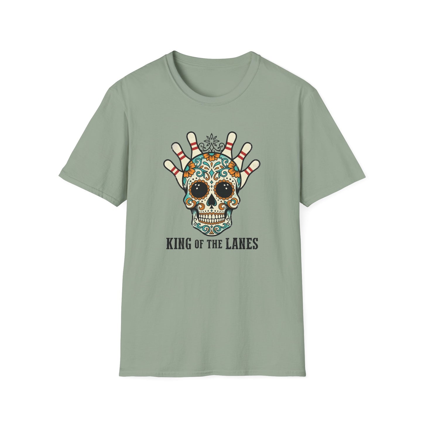 King of the lanes sugar skull design T-Shirt