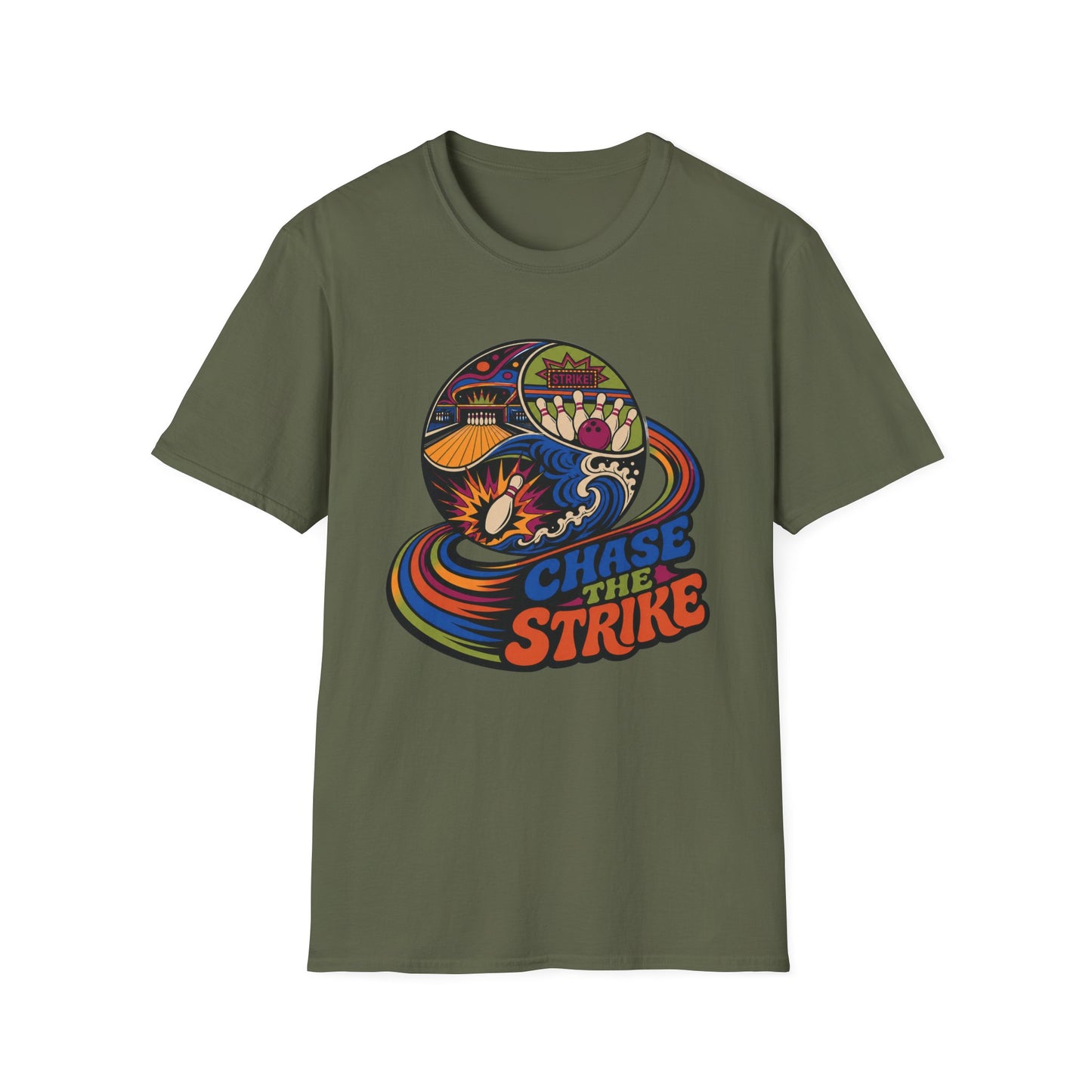 Chase the strike retro Bowling T-Shirt