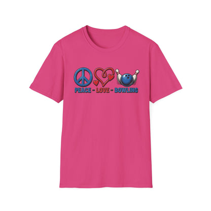 Peace, Love, Bowling T-Shirt