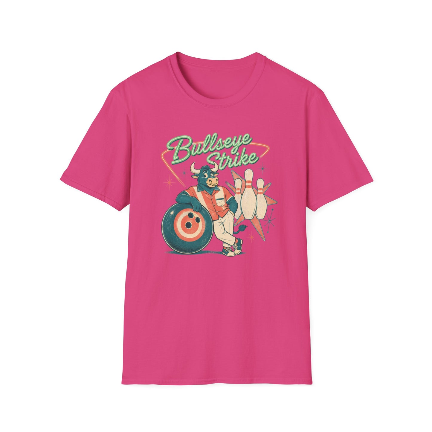 Bullseye strike retro bowling T-Shirt