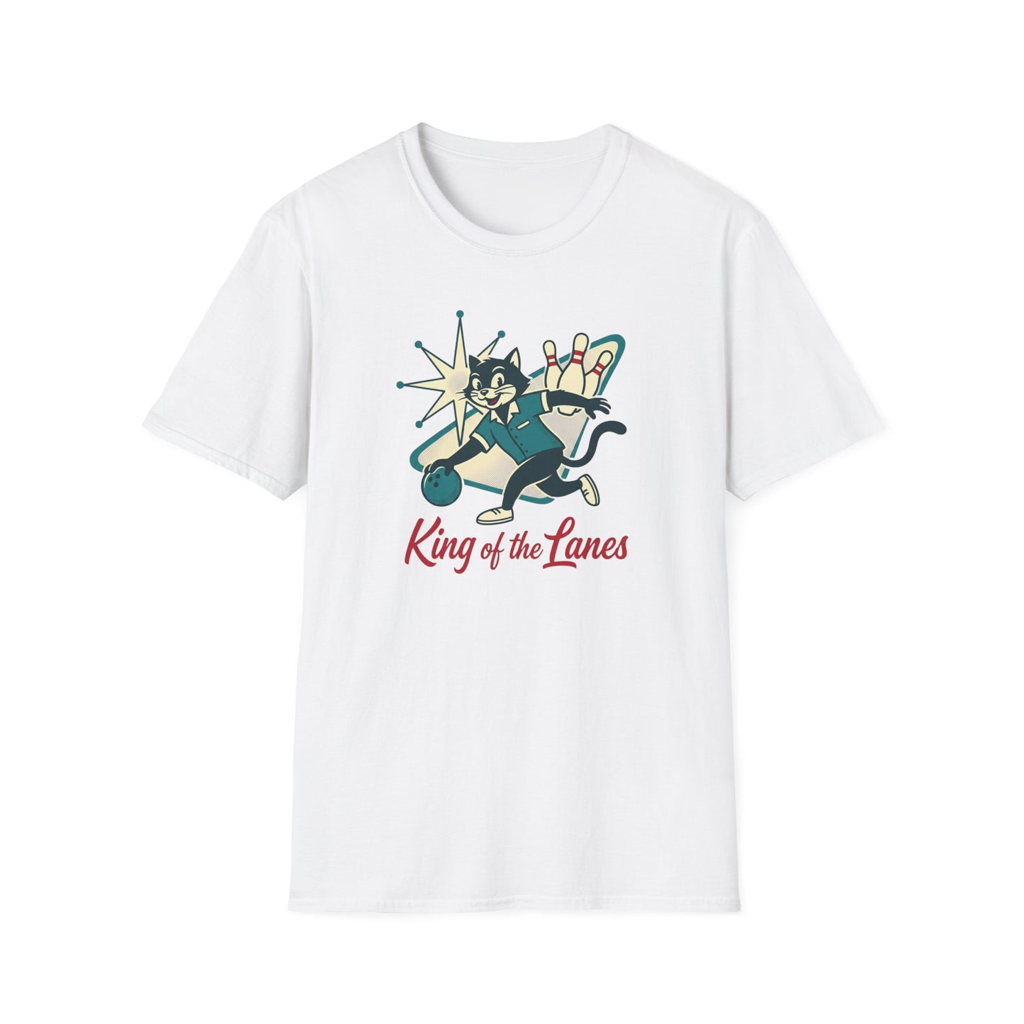 King of the lanes cat retro T-Shirt