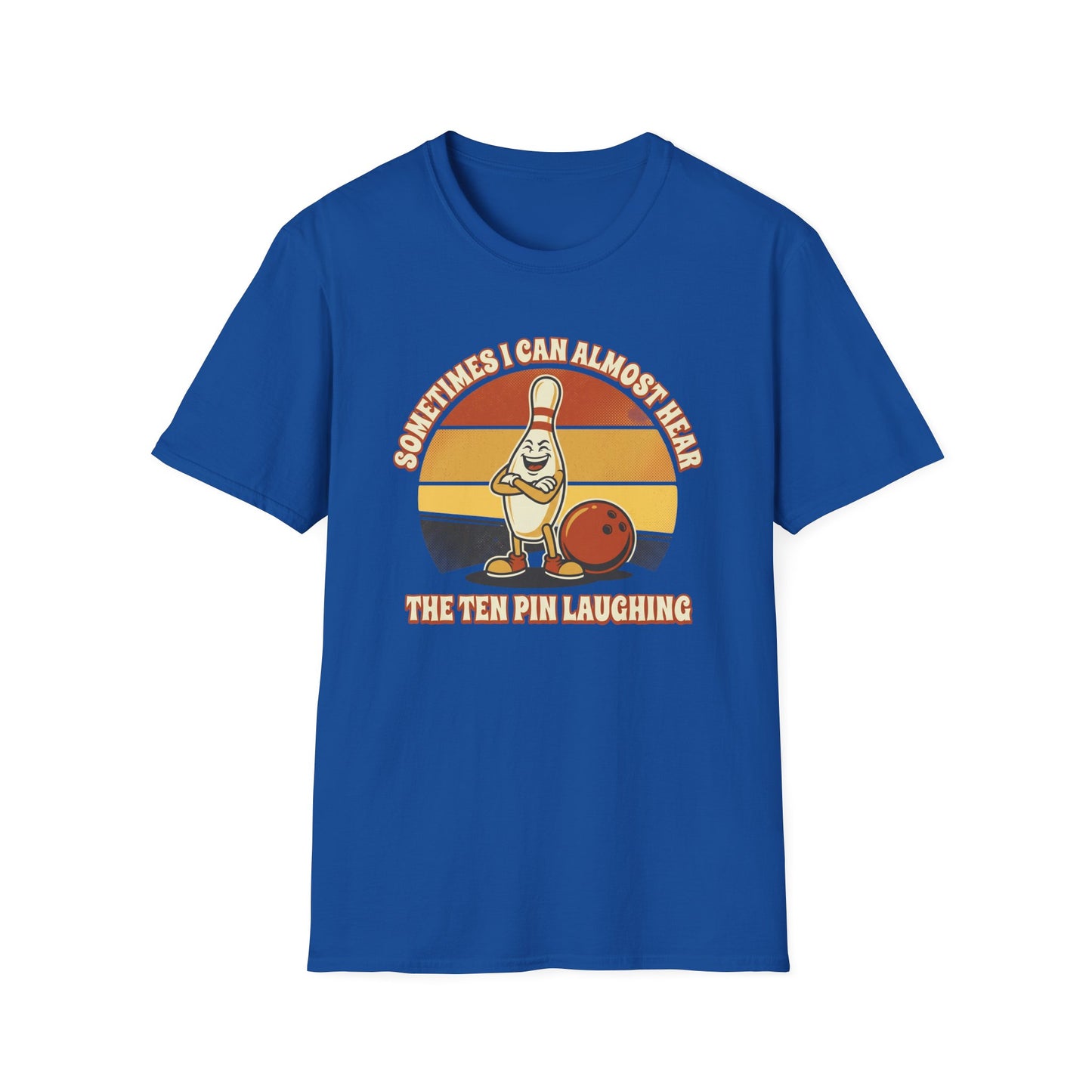 Ten pin laughing retro bowling sunset T-Shirt