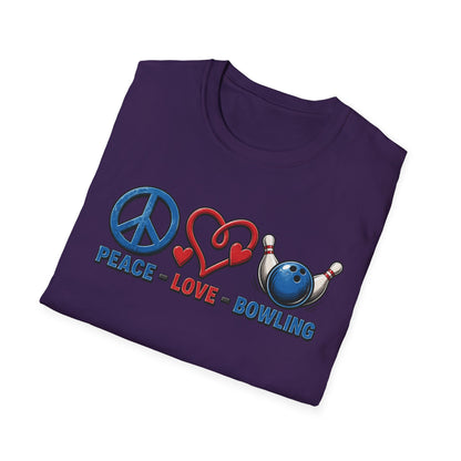 Peace, Love, Bowling T-Shirt