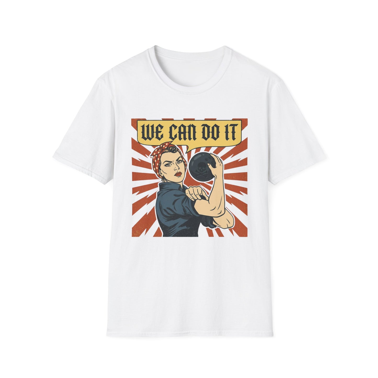 We can do it ladies  orange bowling retro T-Shirt