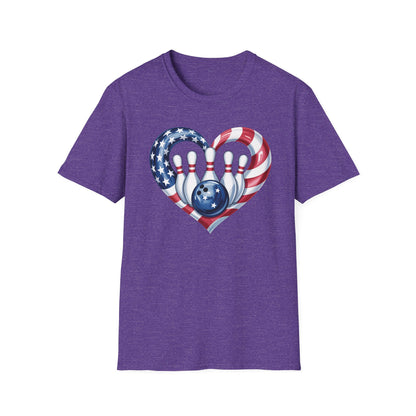 Bowling heart USA T-Shirt