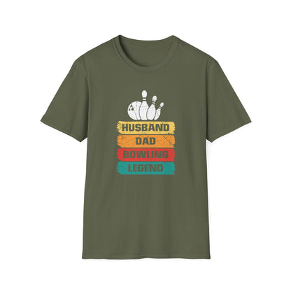 Husband. Dad. Bowling. Legend. T-Shirt