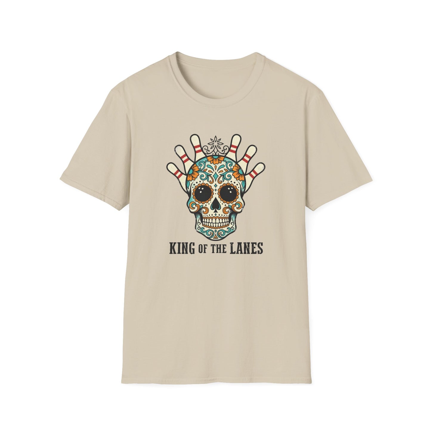 King of the lanes sugar skull design T-Shirt