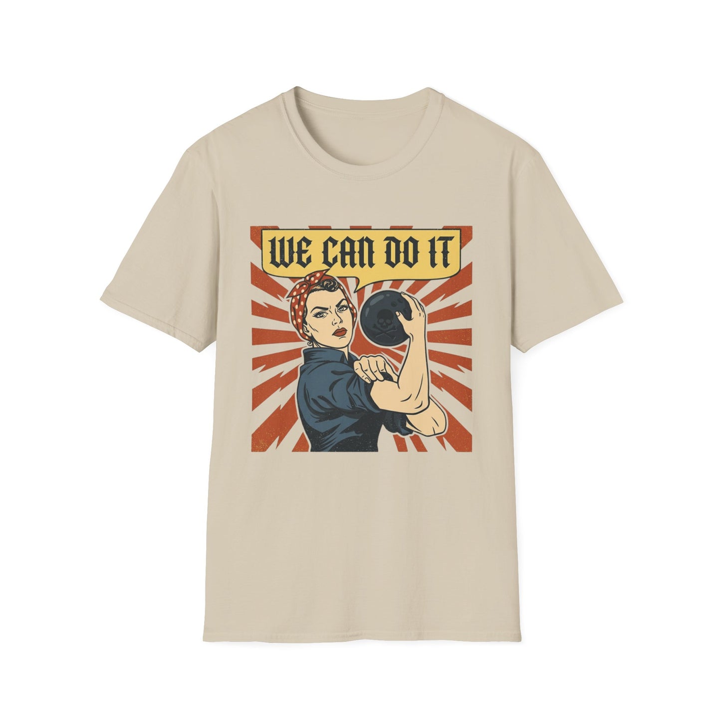 We can do it ladies  orange bowling retro T-Shirt