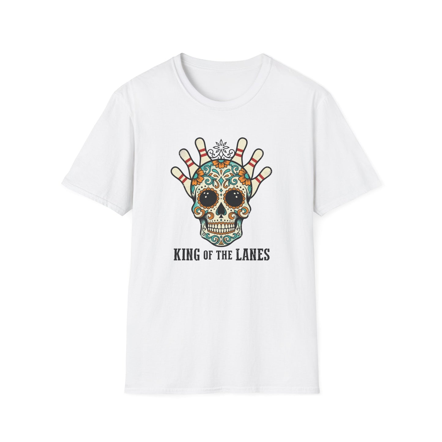 King of the lanes sugar skull design T-Shirt