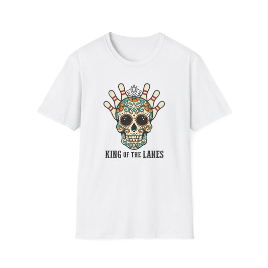 King of the lanes sugar skull design T-Shirt