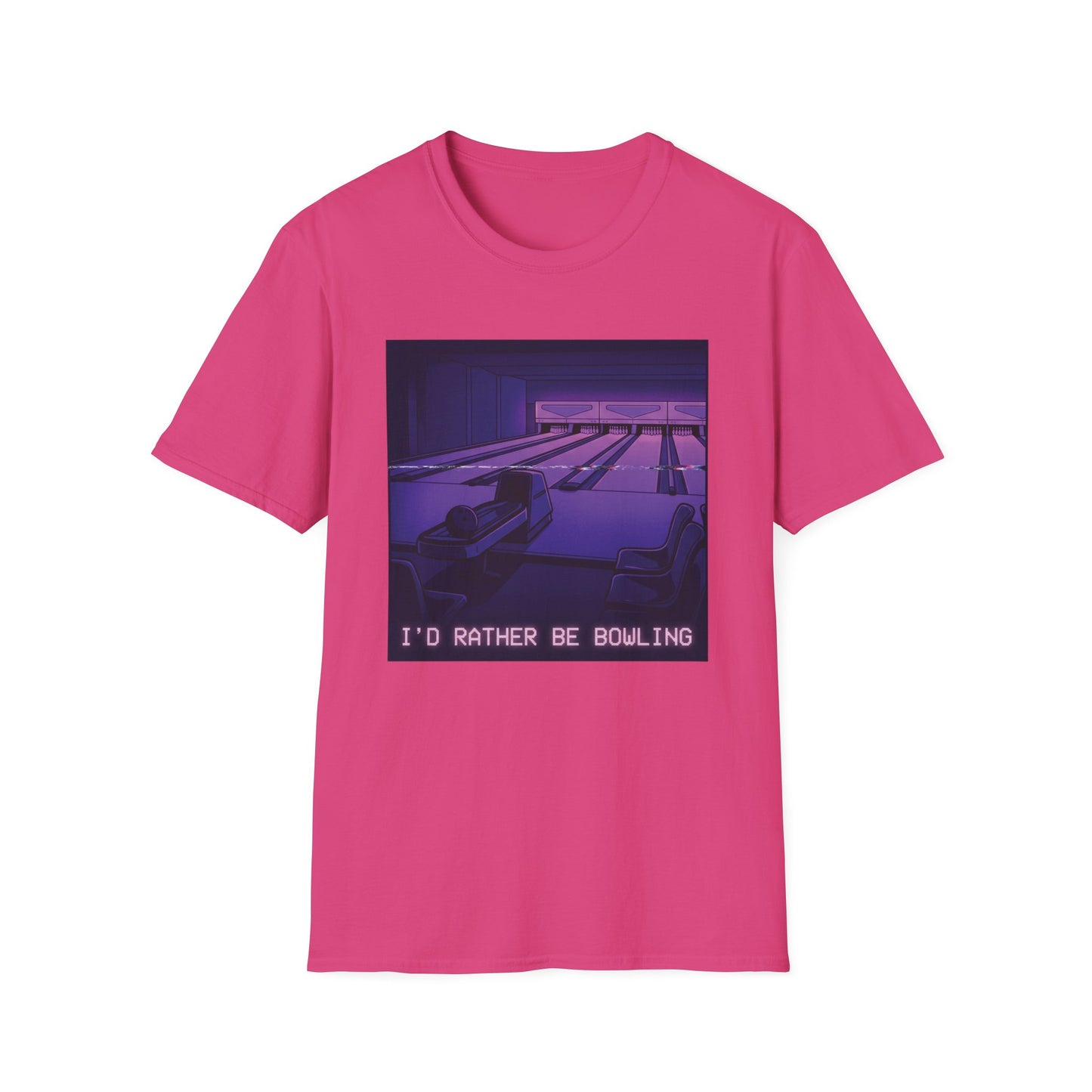 I'd rather be bowling glitching T-Shirt