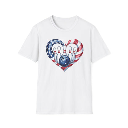 Bowling heart USA T-Shirt