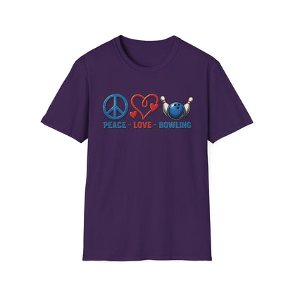 Peace, Love, Bowling T-Shirt
