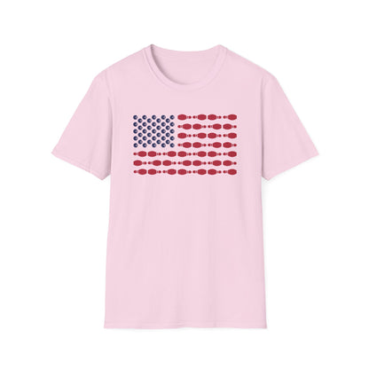 Bowling USA flag balls and pins T-Shirt
