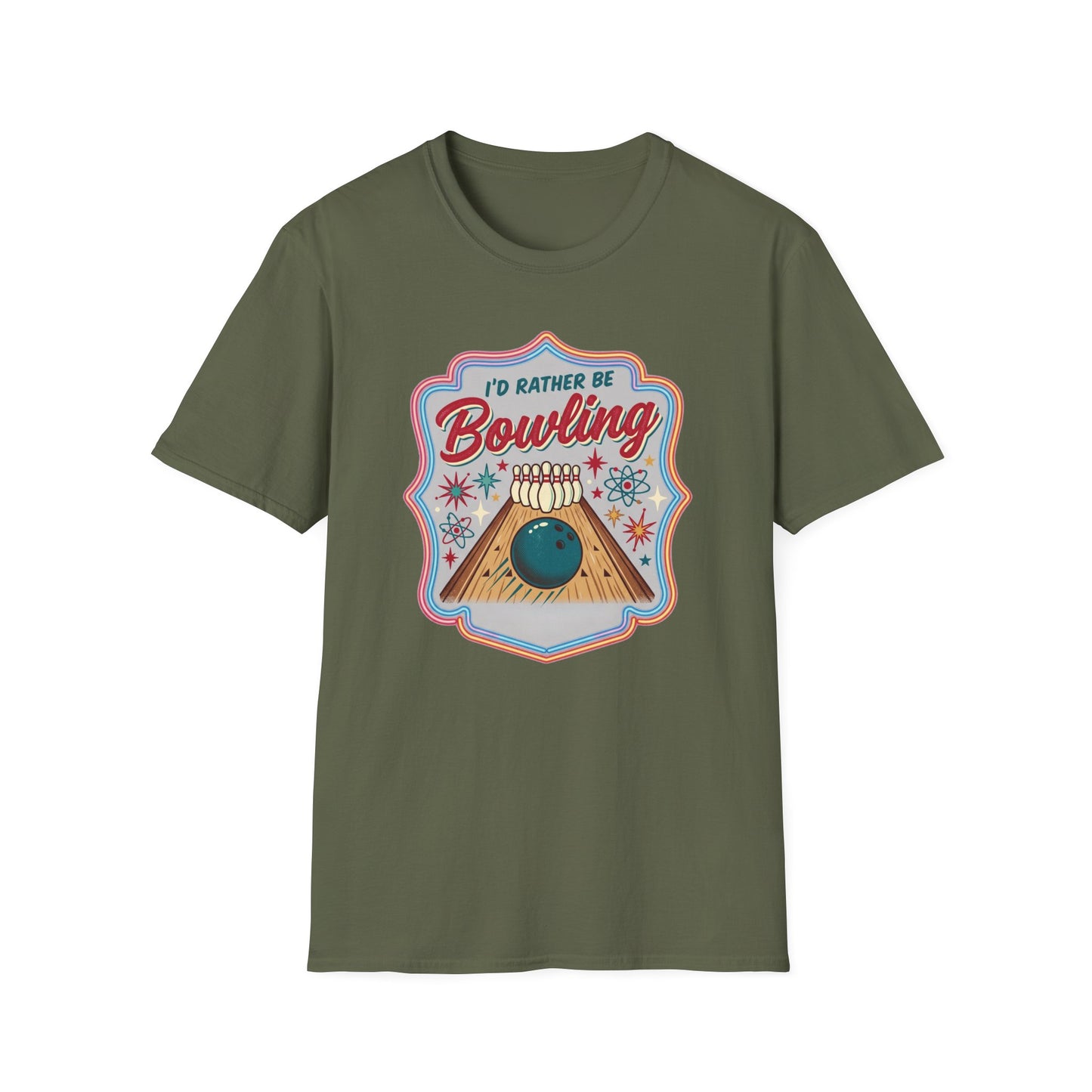 I'd rather be bowling retro T-Shirt