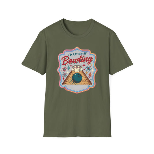 I'd rather be bowling retro T-Shirt