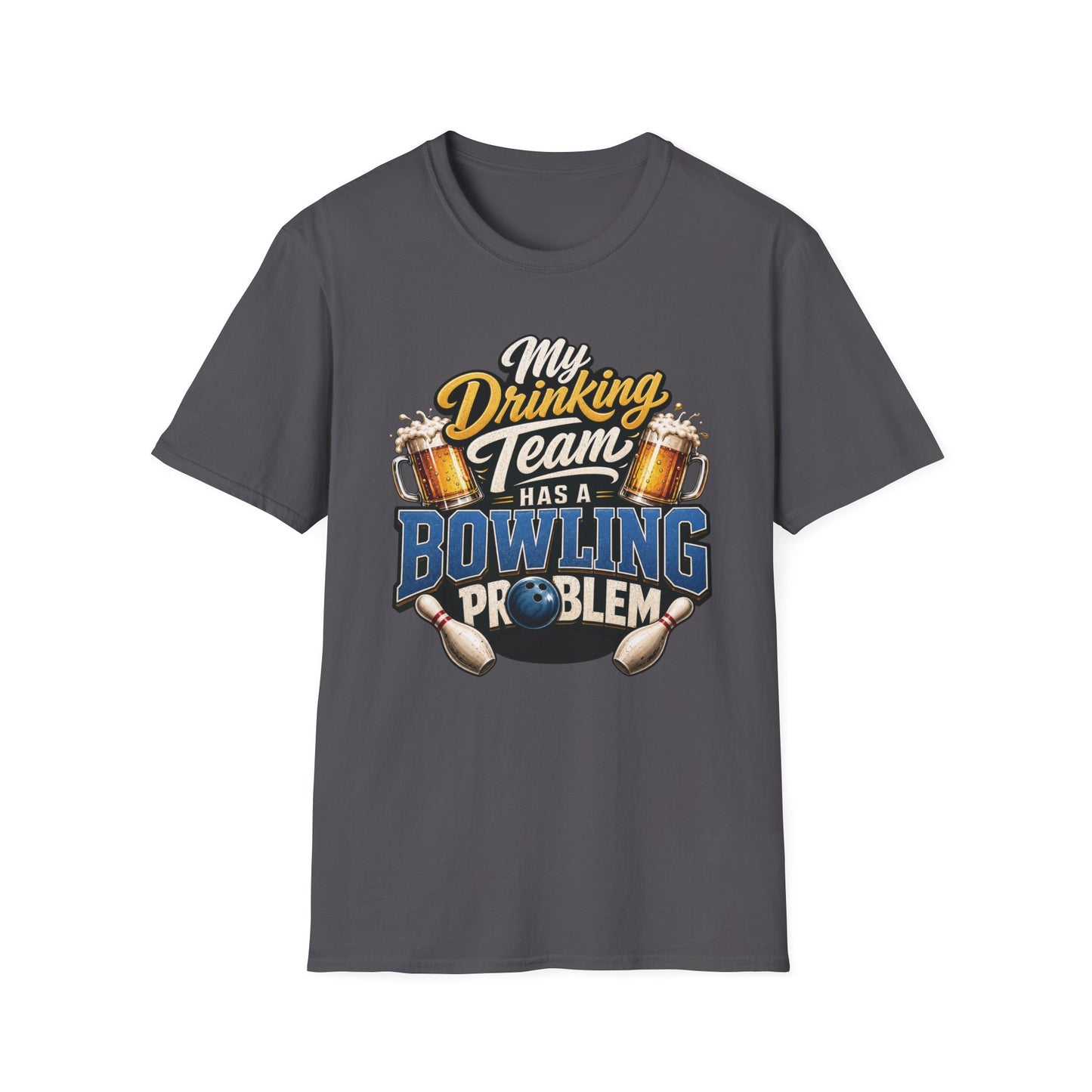 My drinking team has a bowling problem retro T-Shirt