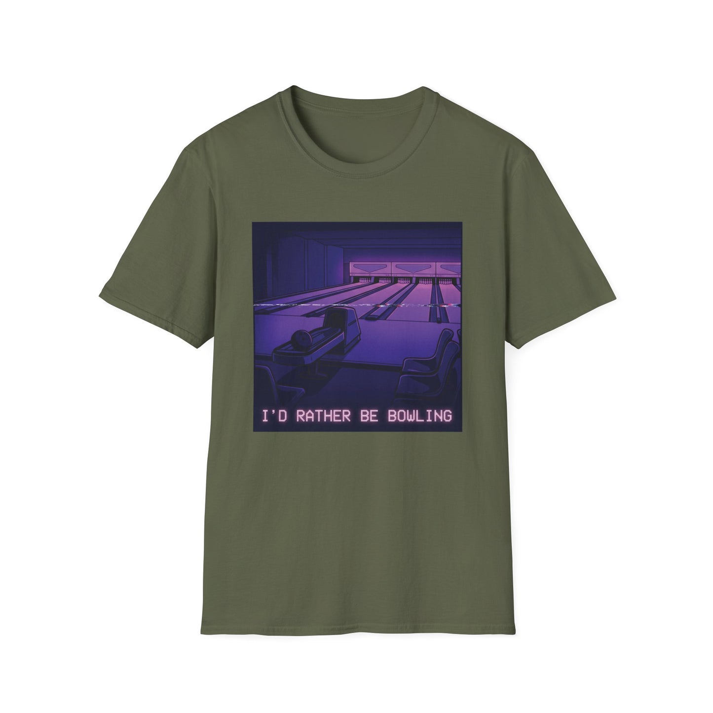 I'd rather be bowling glitching T-Shirt