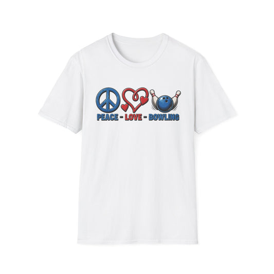 Peace, Love, Bowling T-Shirt