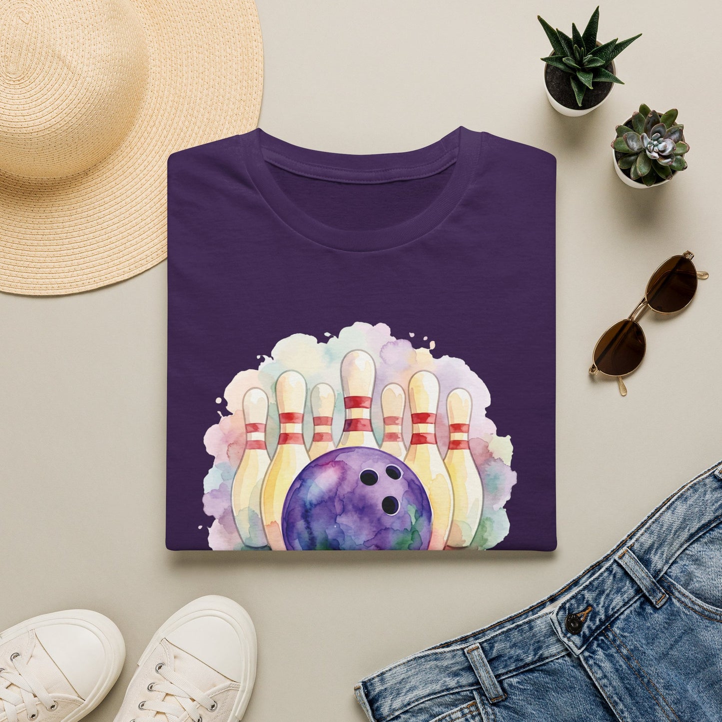 Watercolor cute bowling T-Shirt