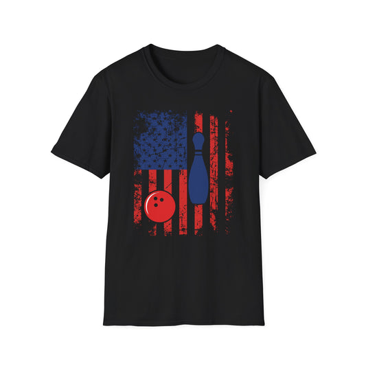 Bowling USA flag color design T-Shirt
