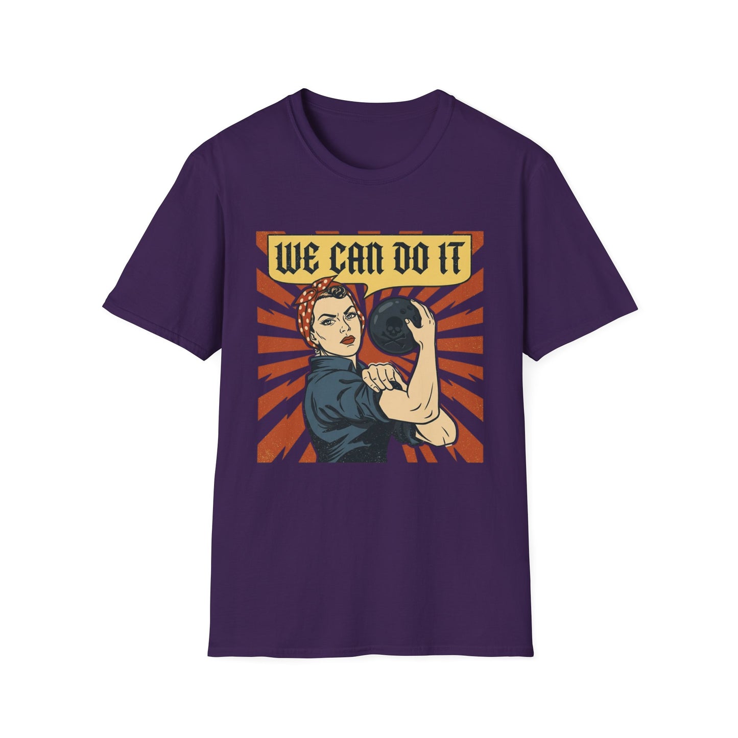 We can do it ladies  orange bowling retro T-Shirt