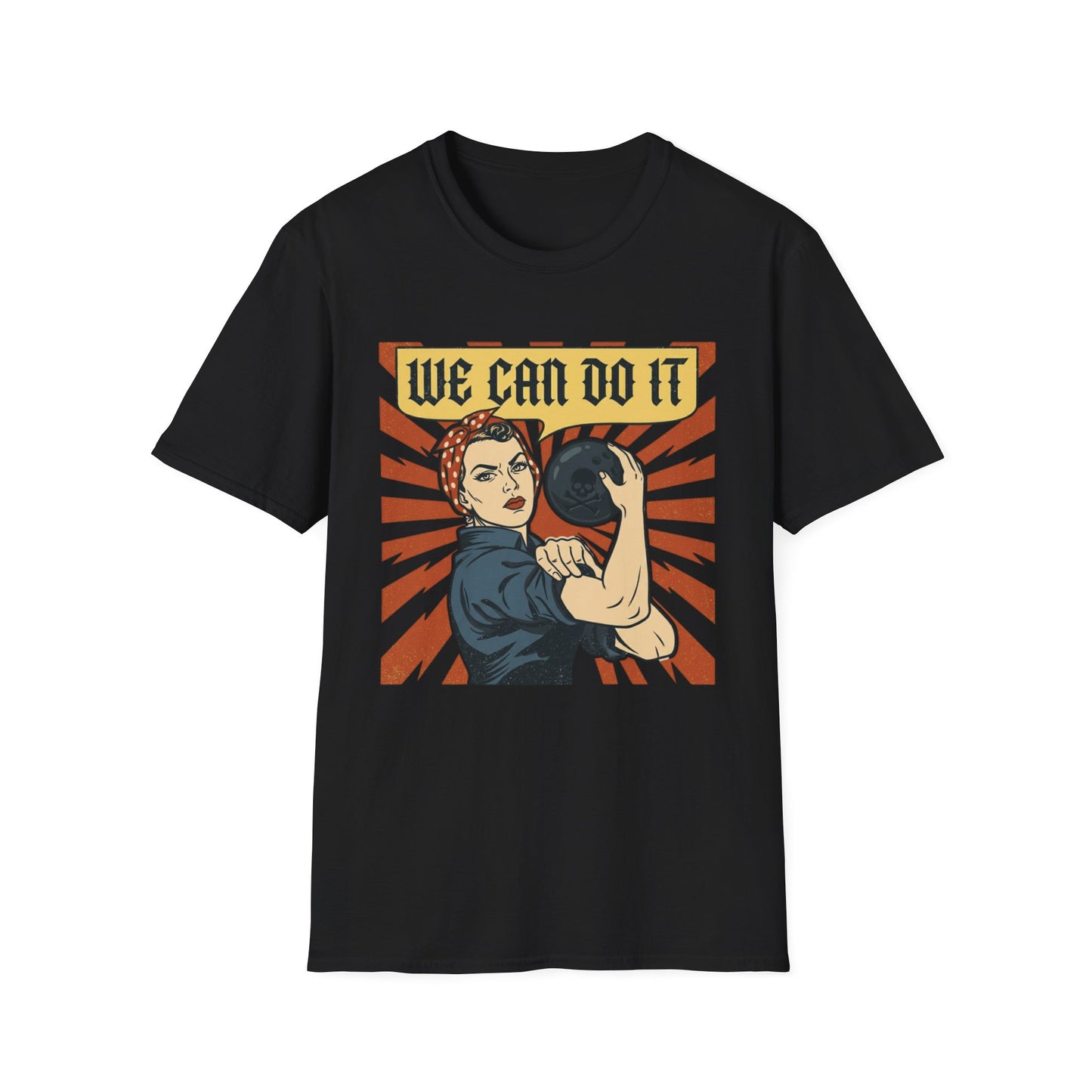 We can do it ladies  orange bowling retro T-Shirt
