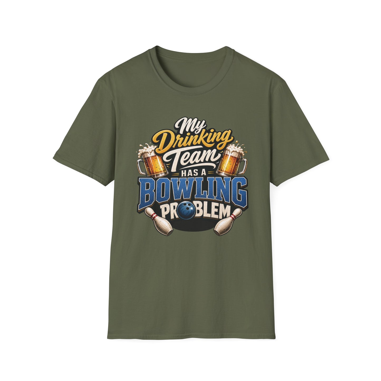 My drinking team has a bowling problem retro T-Shirt