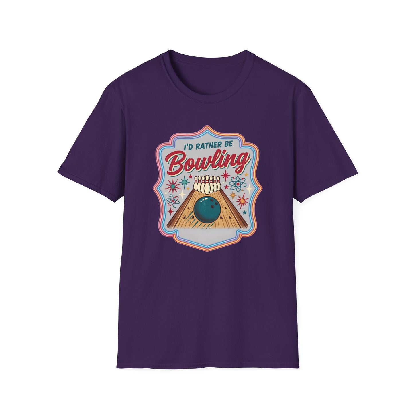 I'd rather be bowling retro T-Shirt