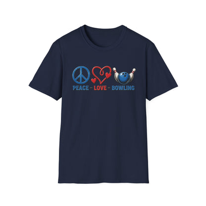 Peace, Love, Bowling T-Shirt