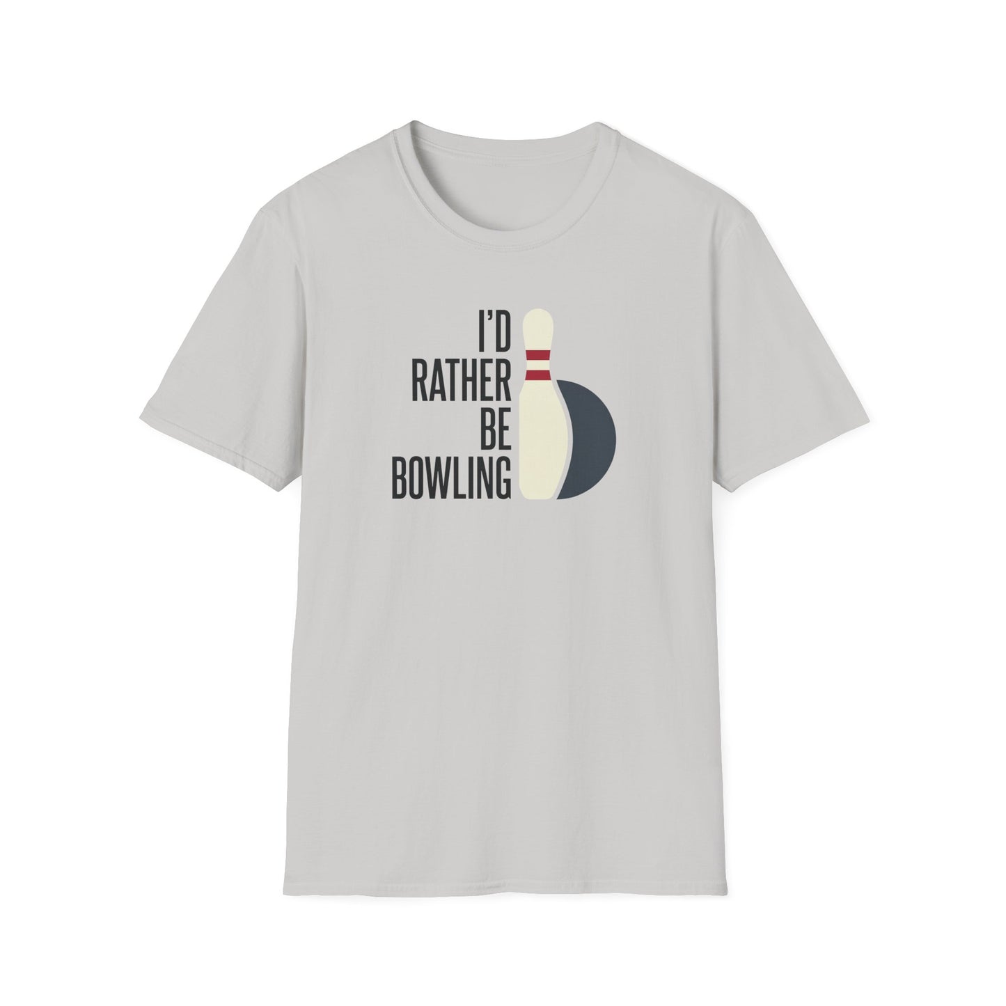 I'd rather be bowling modern minimal T-Shirt